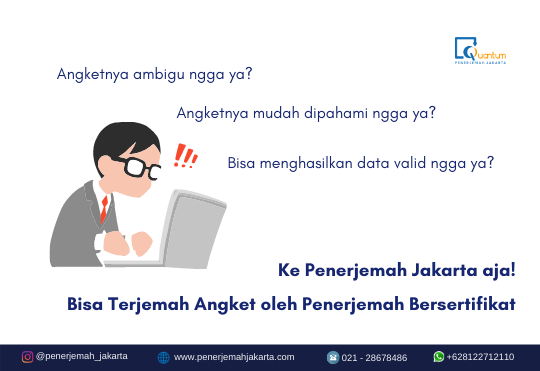 Terjemah Angket oleh Penerjemah Bersertifikat