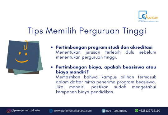 Tips Memilih Perguruan Tinggi