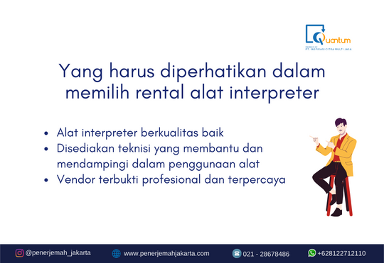 Memilih rental alat interpreter