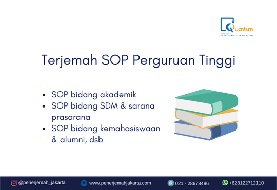 Terjemah SOP Perguruan Tinggi