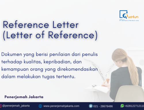 Reference Letter untuk Melamar Kerja