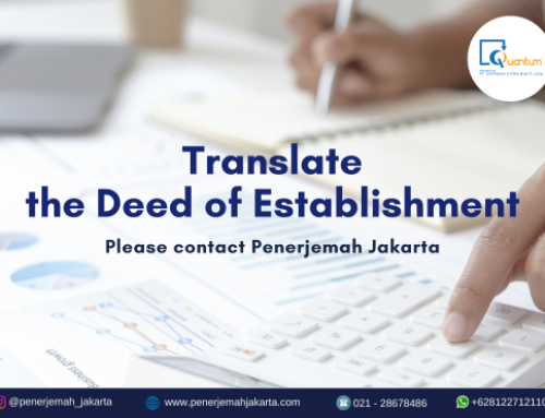 Deed of establishment translation service