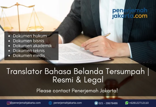 Translator Bahasa Belanda Resmi Tersumpah | Sah & Legal
